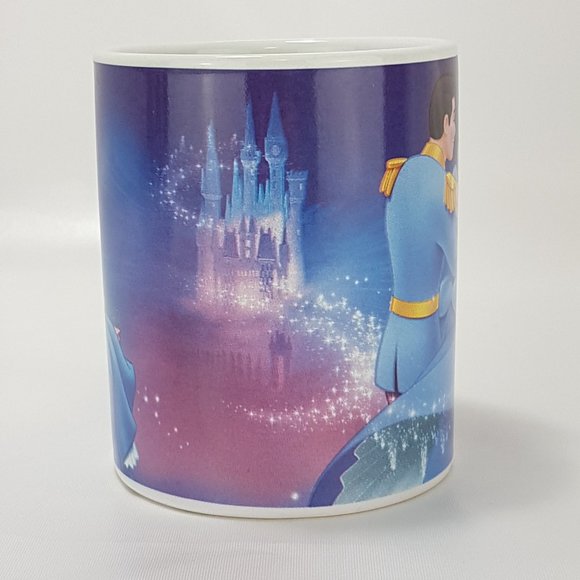 Vintage DISNEY Princess Mug Teacup Cinderella Prince Charming Dancing Swing Blue - Picture 7 of 12